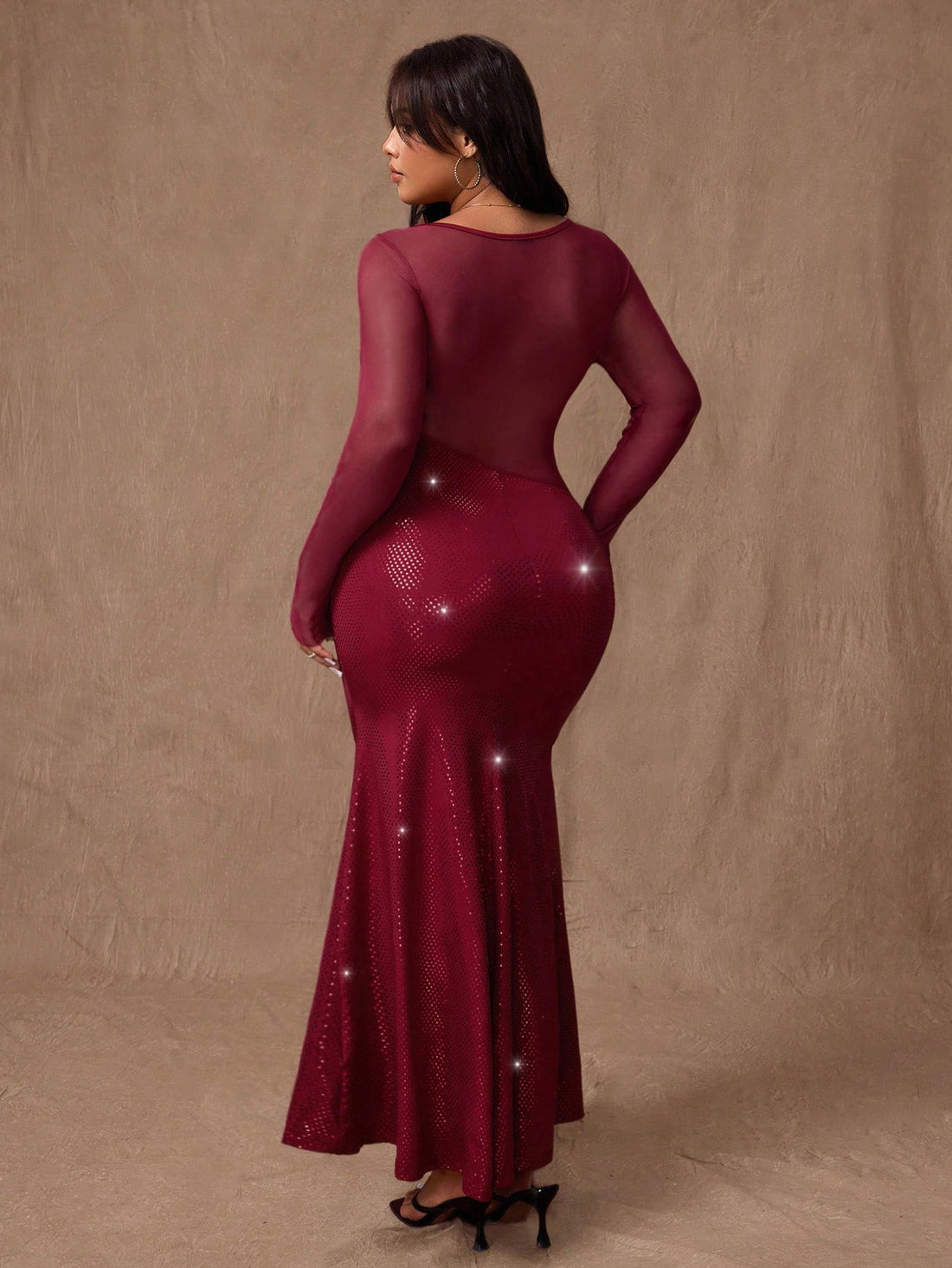 Embrace your inner French sophistication with this stunning bodycon dress that celebrates curves with undeniable elegance. Crafted from luxurious polyester, this figure-hugging silhouette flatters every angle while the rich solid color palette works beautifully through autumn, winter, and beyond. Perfect for holiday gatherings, romantic evenings, or Valentine's celebrations, this dress combines retro charm with modern glamour. The sexy, form-fitting design exudes confidence and allure, making you feel absol