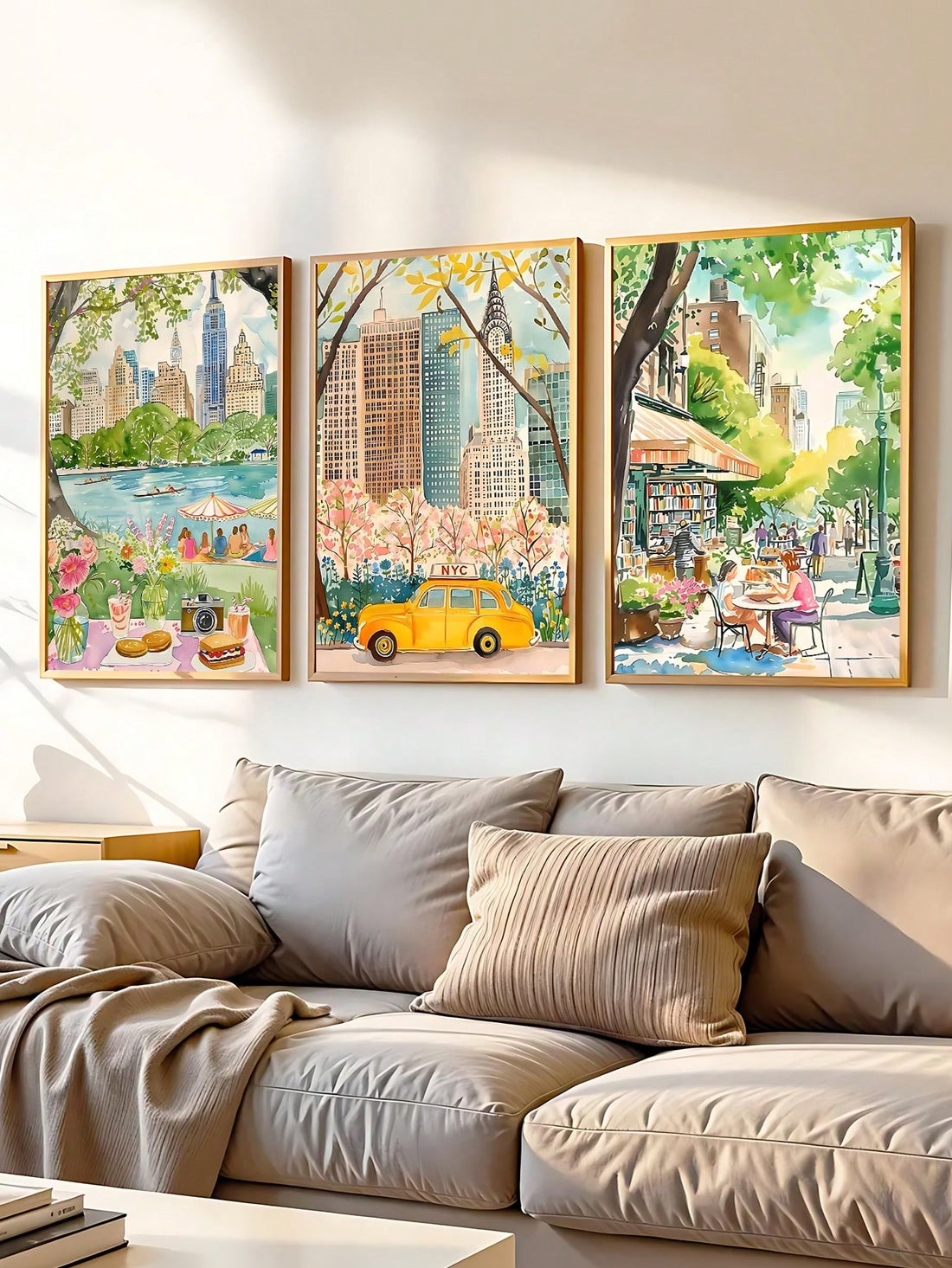 Transform your walls into a love letter to the city that never sleeps. This vibrant 3-piece canvas set captures NYC's iconic skyline through dreamy watercolor brushstrokes, blending artistic flair with urban energy. Perfect for apartment dwellers, travel enthusiasts, and anyone who dreams in skyscrapers and street lights. Each poster brings a splash of color and cosmopolitan charm to bedrooms, living rooms, or offices. Whether you're decorating your own space or gifting a fellow city lover, this set deliver