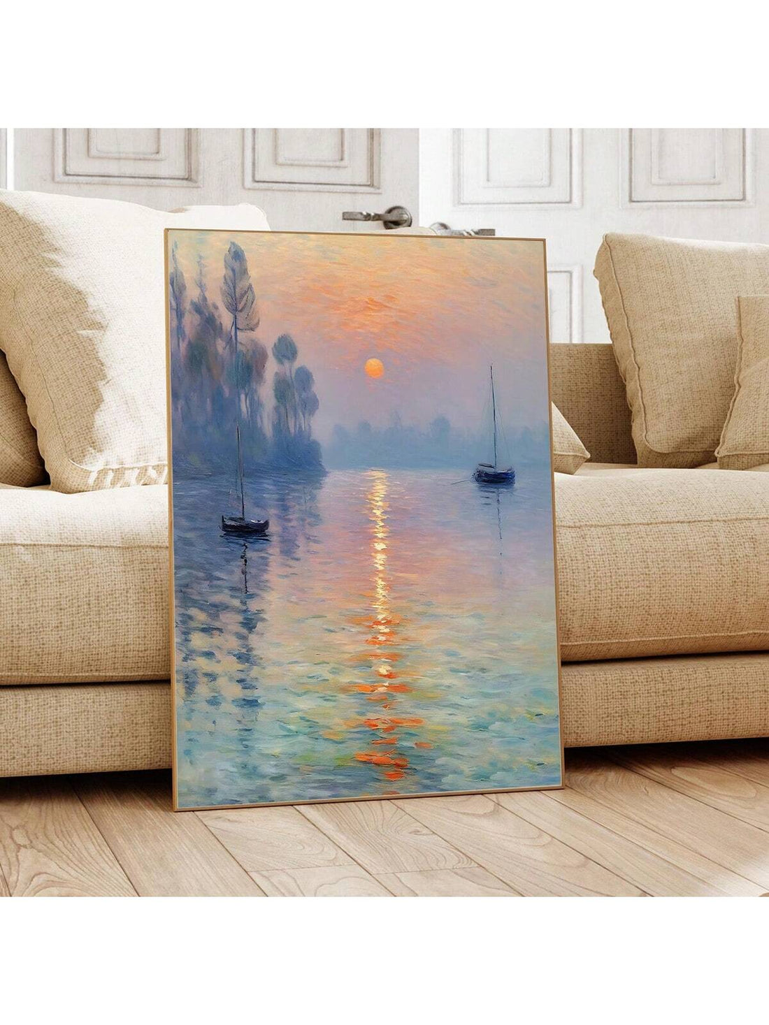 Brighten up your space with this Abstract Sunburst Canvas Wall Art! Inspired by Monet’s sunrise, its frameless design brings a modern splash of color that’s perfect for bedrooms, offices, or living rooms. Let the playful bursts of light transform your walls and spark joy every time you walk by!
