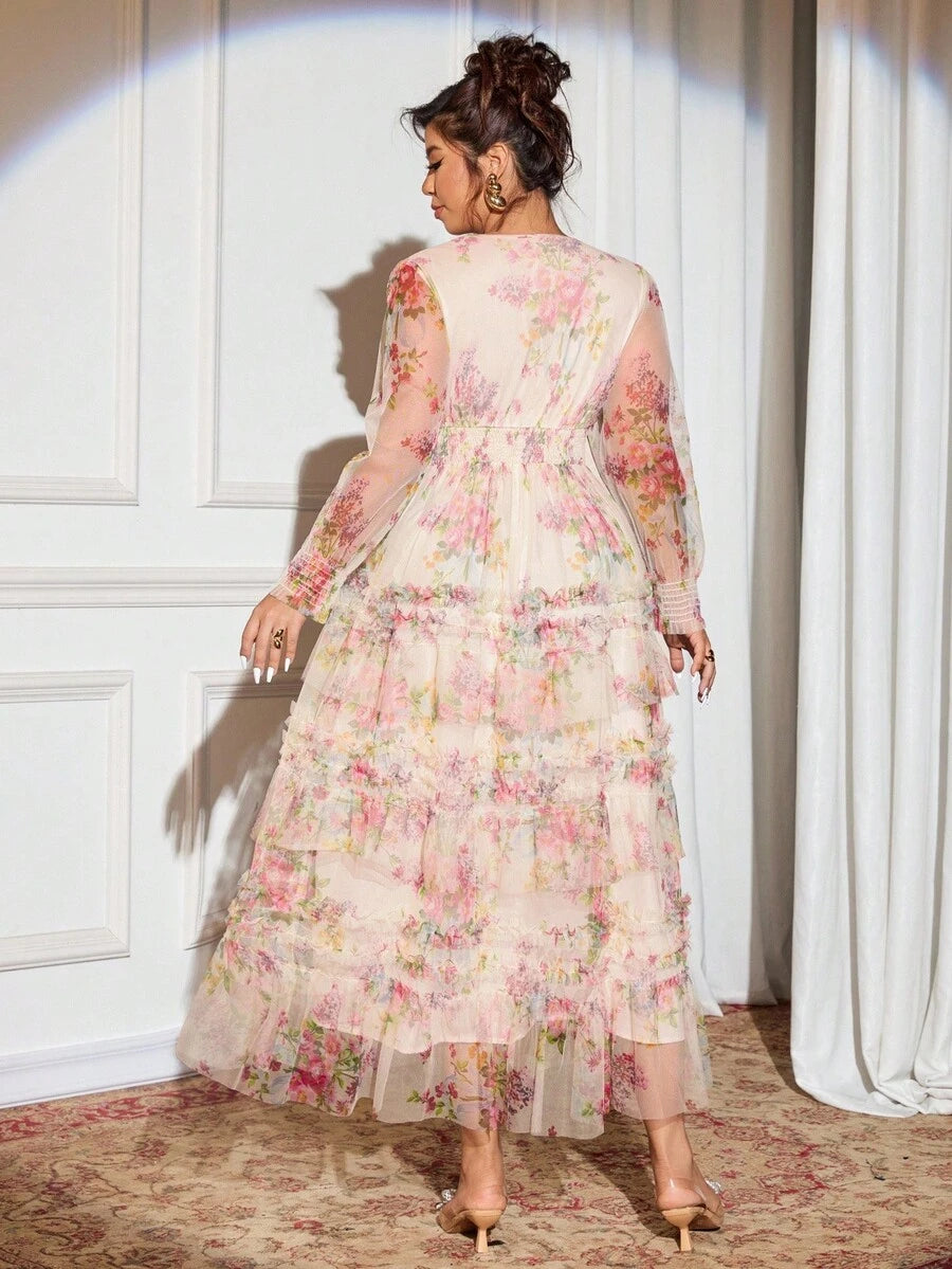 Elevate your wardrobe with this stunning plus-size mesh floral dress that effortlessly transitions from party nights to casual weekend vibes. The delicate floral print adds a touch of romance, while the breathable mesh fabric keeps you comfortable and confident all day long. Perfect for weddings, celebrations, or whenever you want to feel fabulous in your own skin. This versatile piece is your new go-to for looking polished without trying too hard!