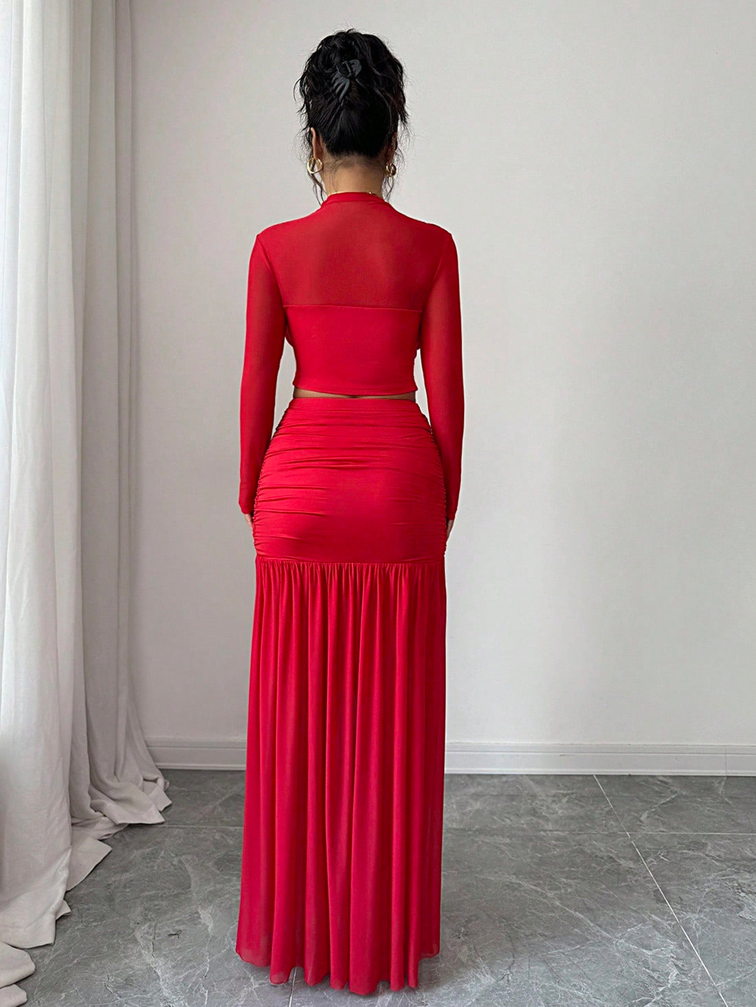 Make a statement at your next big celebration in this stunning red A-line dress! The eye-catching mesh patchwork details add modern flair and dimension, while the classic A-line silhouette flatters every figure. Perfect for graduations, holiday parties, and special occasions where you want to turn heads. Comfortable enough to dance the night away, stylish enough to steal the spotlight. This dress is your go-to for looking fabulous when it matters most!