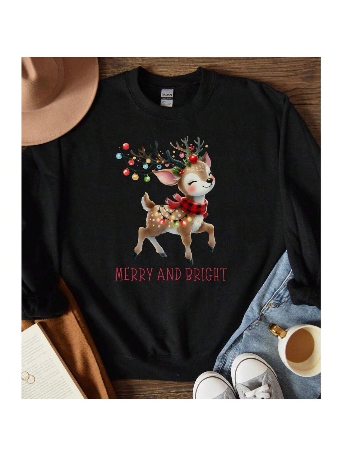 Embrace seasonal charm with the Vintage Watercolor Reindeer Christmas Sweatshirt, blending nostalgic cottagecore style with cozy comfort. Featuring a delicate watercolor reindeer design, this sweatshirt offers timeless holiday appeal perfect for festive gatherings or relaxed winter days. Crafted to provide warmth without sacrificing style, it effortlessly complements your holiday wardrobe with a subtle, artistic touch. Ideal for those who appreciate classic yet unique holiday apparel.