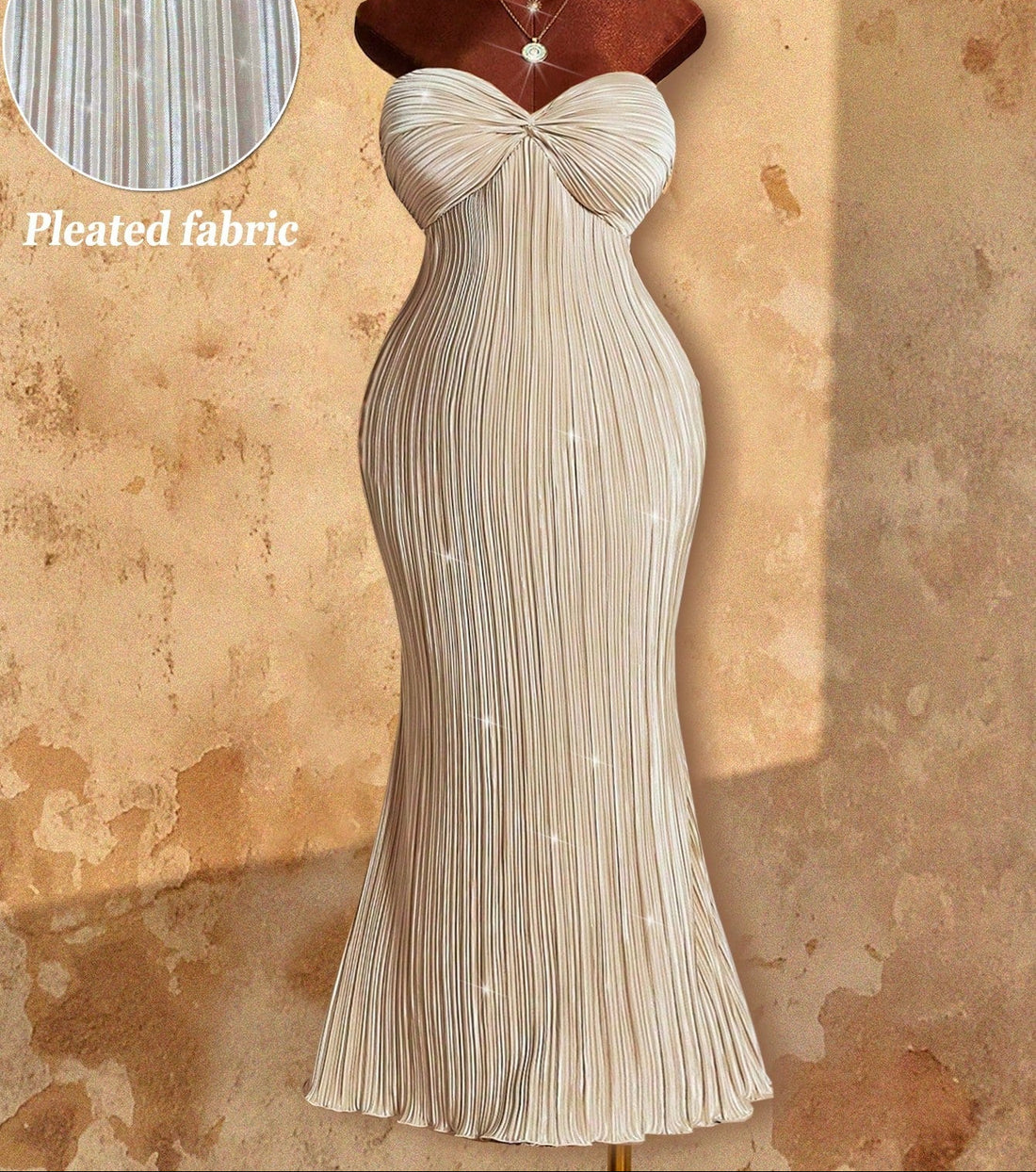 Shine bright at any celebration with this Elegant Plus Size Metallic Sheen Pleated Maxi Dress. Its shimmering fabric and flowing pleats create a striking silhouette that moves with you, perfect for turning heads at holiday parties or formal events. Designed to flatter curvier shapes, it combines comfort with glamour so you can dance the night away feeling fabulous and confident.