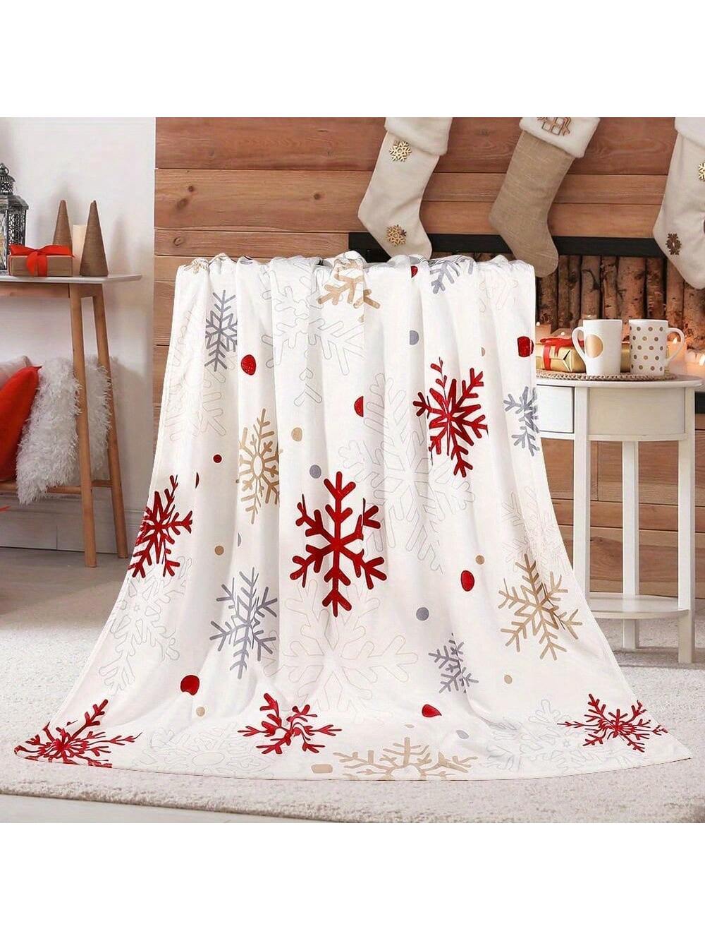 Wrap yourself in holiday cheer with this cozy red and gold snowflake flannel throw blanket. Super soft and warm, it’s perfect for snuggling up by the fire or adding festive flair to your holiday decor. Let the sparkling snowflake design bring a playful touch to your home as you relax in comfort all season long.
