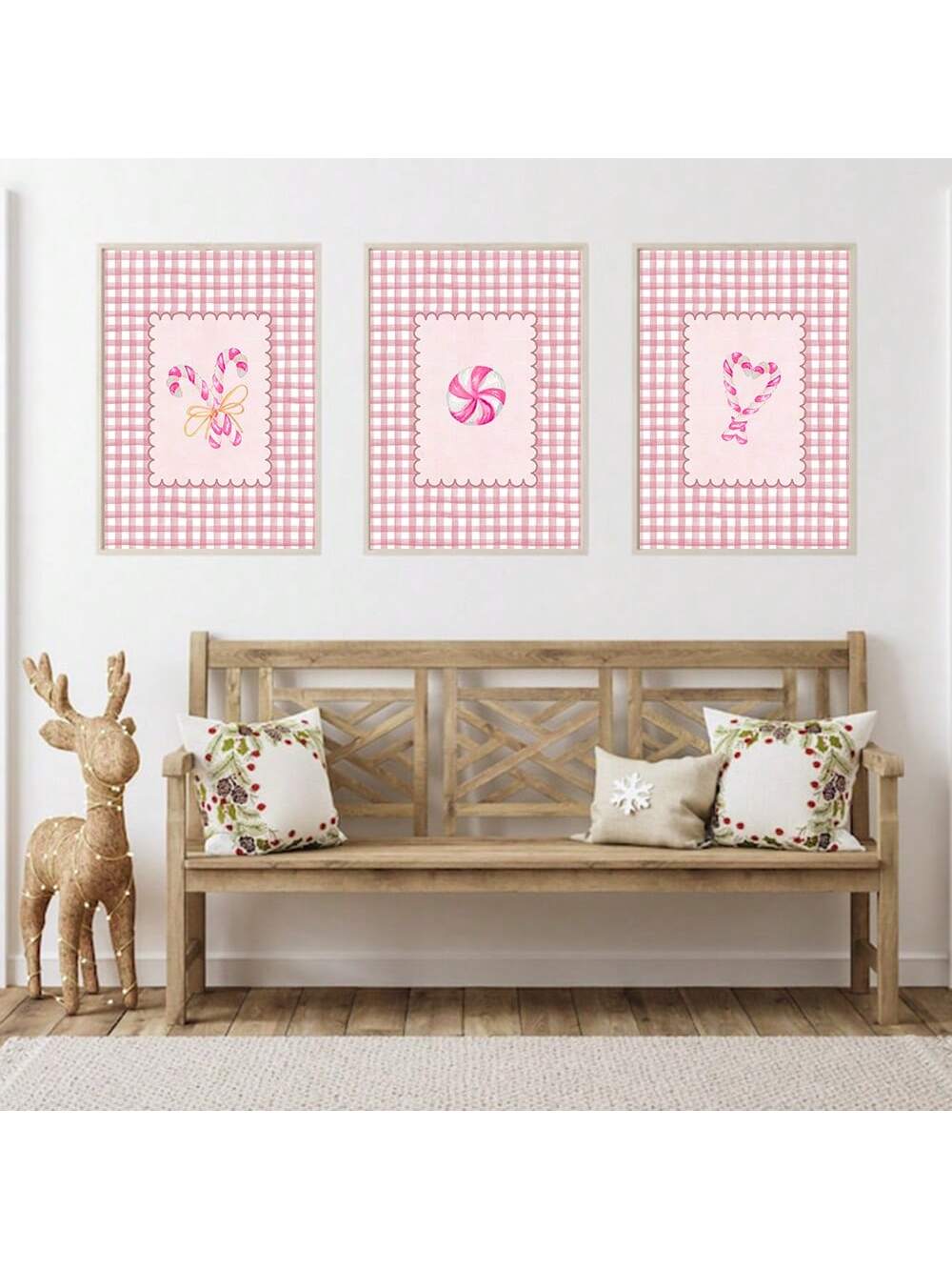 Add a splash of sweet holiday charm with this Girly Pink Candy Cane Christmas Wall Art. Featuring festive pink hues, this canvas print brightens up any bedroom or living room with a cozy, cheerful vibe. Perfect for those who love a playful twist on classic Christmas decor, it invites warmth and whimsy into your space throughout the season.