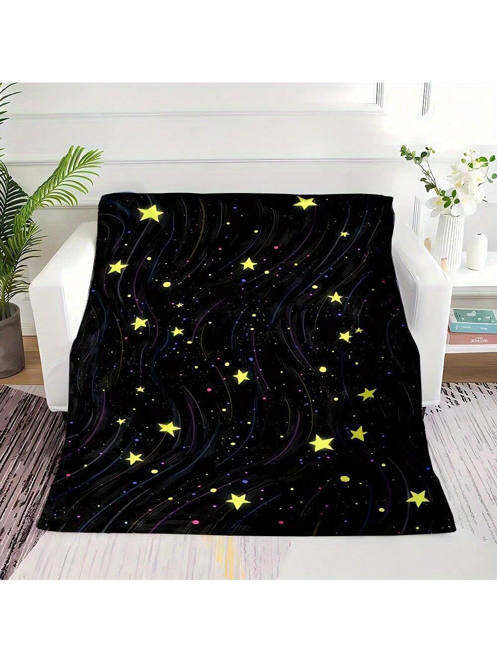 Wrap yourself in the cozy magic of our Luxury Golden Starry Sky Flannel Throw Blanket. Soft and warm, this dreamy blanket brings a twinkling touch to any room, perfect for chilly nights or adding sparkle to your space. Ideal as a charming gift for Christmas or birthdays, it’s sure to brighten up loved ones’ days with comfort and style.