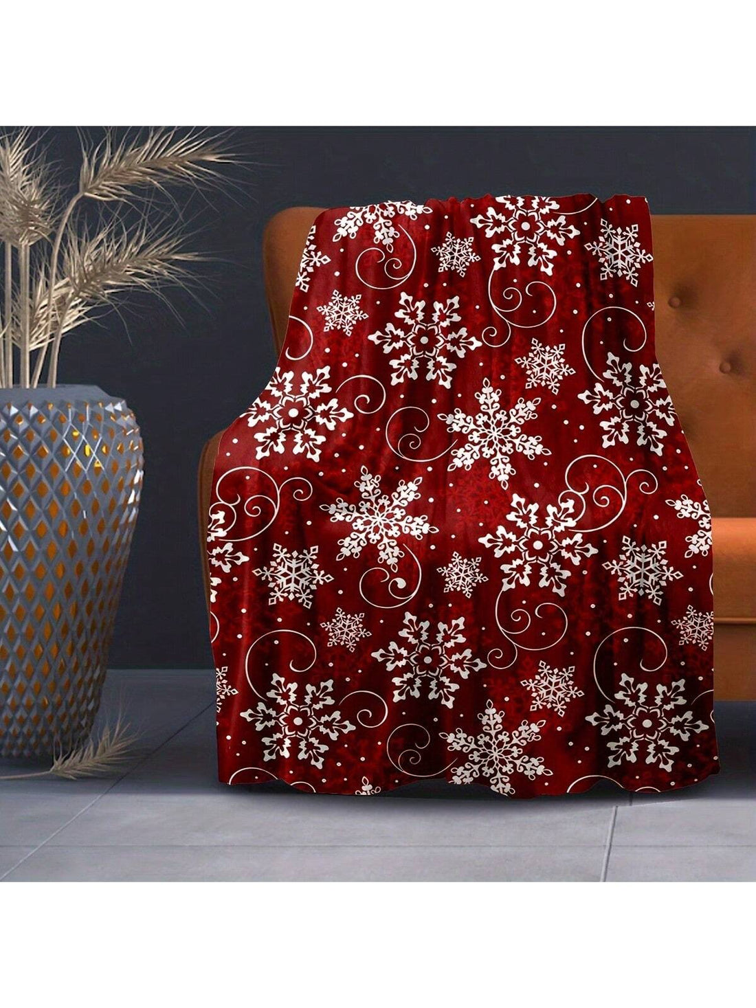 Wrap yourself in festive cheer with the Christmas Snowflake Red and White Flannel Blanket! This soft, cozy throw is perfect for snuggling on your sofa or adding holiday spirit to your office space. Festive snowflake patterns and warm flannel fabric make it the ideal companion for chilly winter days and joyful holiday moments.
