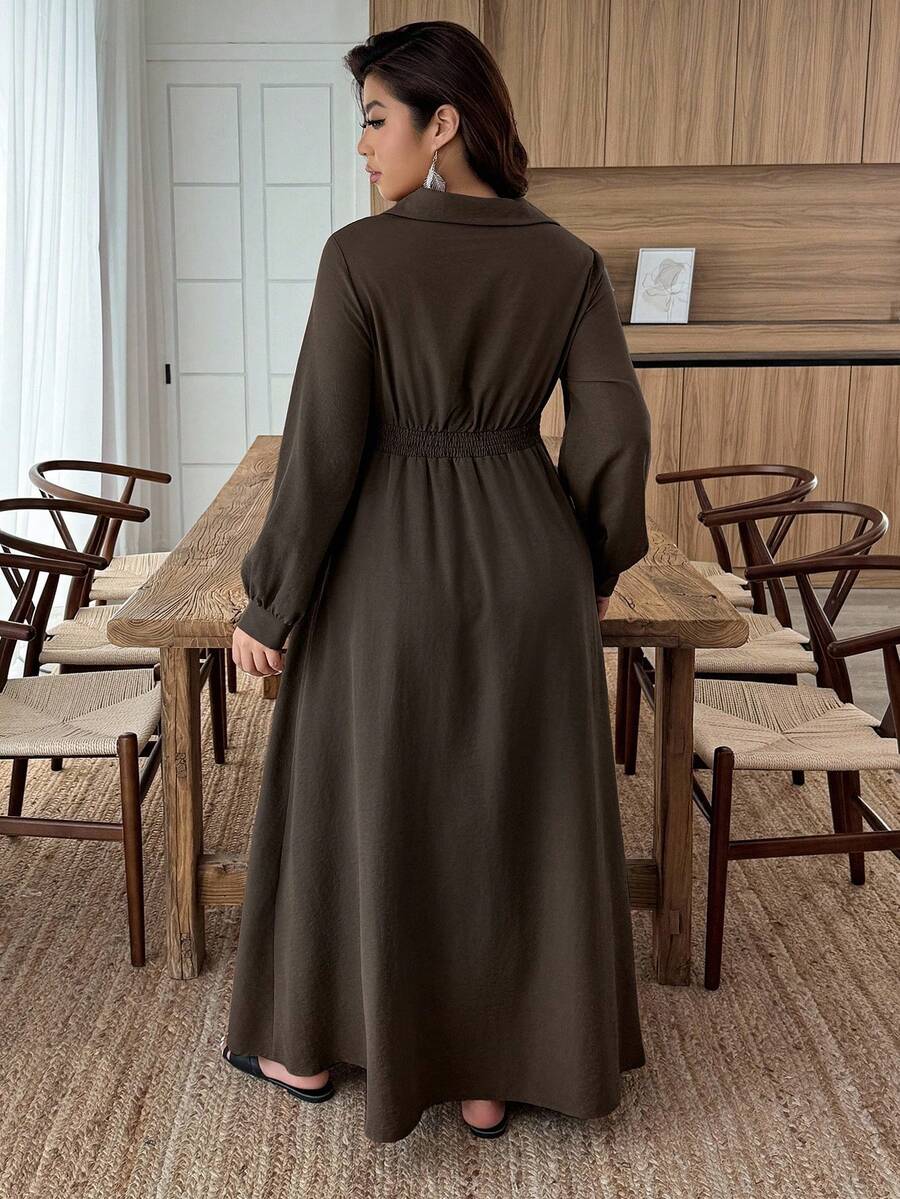 Elevate your everyday wardrobe with this fabulous plus-size knotted dress that's all about comfort meeting style. The long sleeves provide versatile coverage while the playful knot detail adds a touch of personality to your casual look. Perfect for coffee dates, weekend errands, or just feeling put-together without trying too hard. This dress celebrates curves and confidence, making it your go-to piece for effortless chic vibes all season long.