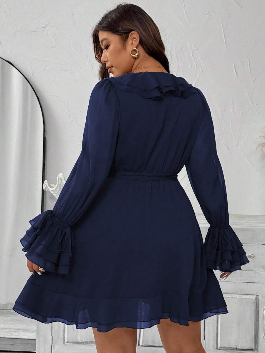 Step into sunshine and charm with this Elegant Plus Size Chiffon Dress, perfect for spring and summer days. Flowy chiffon and playful ruffle sleeves create a breezy, feminine look ideal for afternoon tea or casual vacations. Enjoy comfort and style that moves with you, making every outing feel effortlessly special.