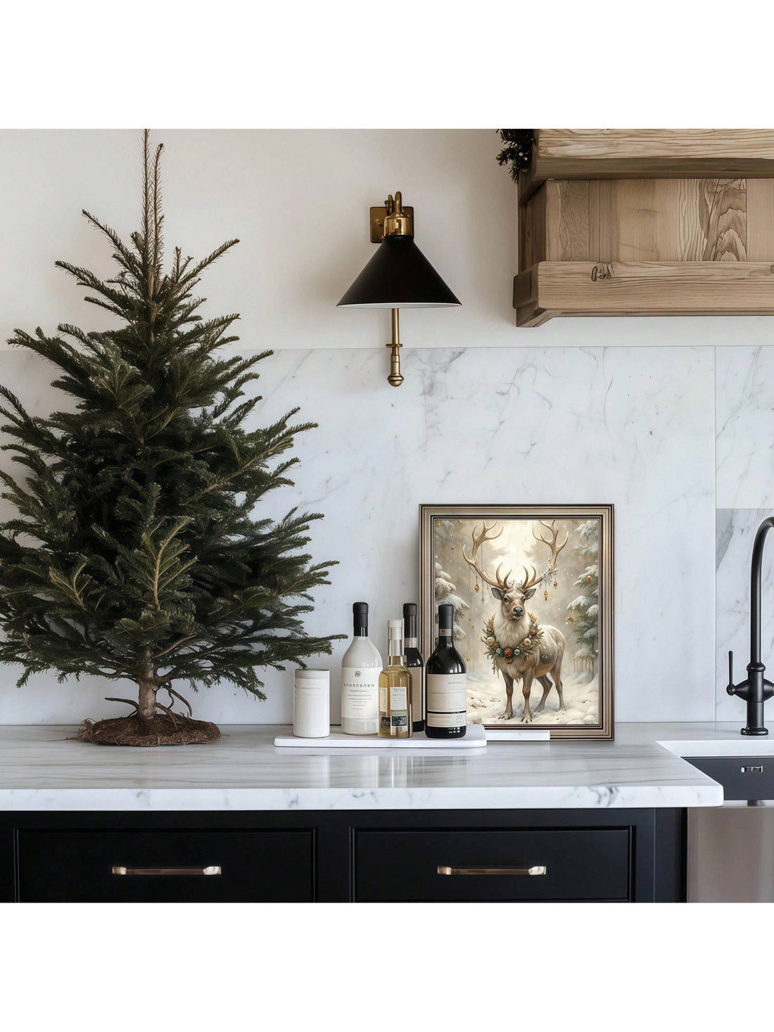 Bring festive magic to your walls with this charming vintage reindeer canvas print! Perfect for creating that cozy Christmas atmosphere, this frameless design features whimsical reindeer illustrations with a nostalgic winter aesthetic. The soft, muted tones complement any holiday décor style, from rustic cabins to modern farmhouse spaces. Easy to hang and instantly transformative, it's the ideal way to spread seasonal cheer throughout your home. Whether you're decorating for the holidays or keeping Christma