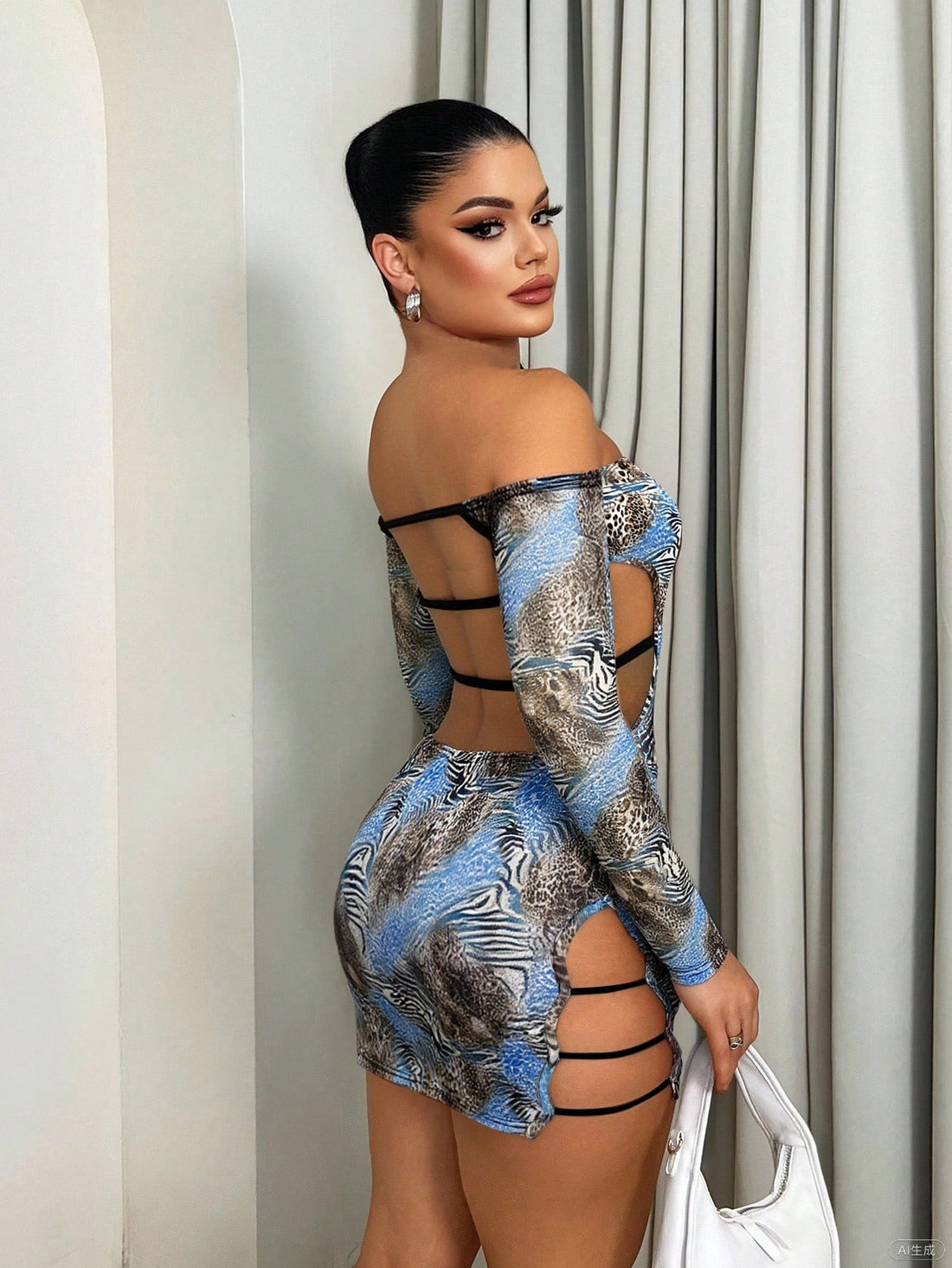 Turn heads on date night in this stunning backless halter dress featuring a bold leopard print that's equal parts wild and sophisticated. The daring open back design creates an instant wow factor, while the halter neckline offers flattering support and a touch of retro glamour. Perfect for making a statement without trying too hard—slip it on and let the dress do the talking. Whether you're heading to dinner or drinks, this piece delivers effortless elegance with a playful edge that says you're ready for an