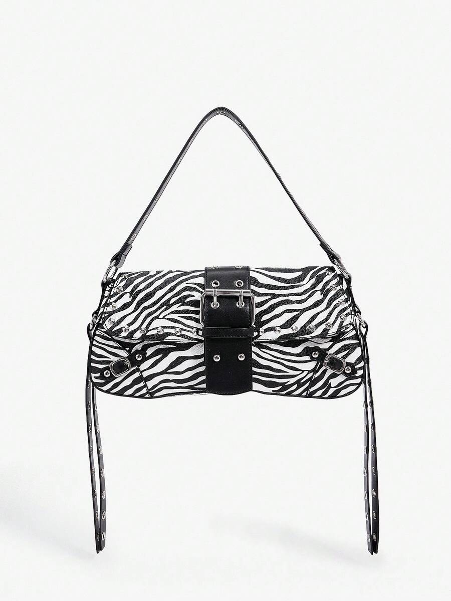 Studded baguette shoulder bag product view 17