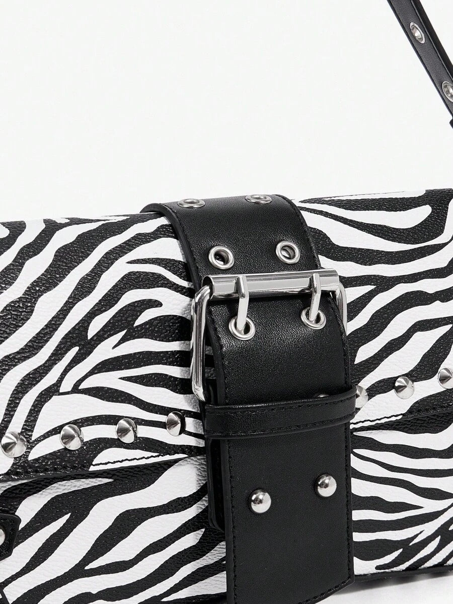 Studded baguette shoulder bag product view 22