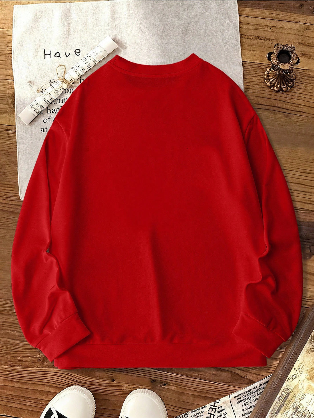 Elevate your cozy season wardrobe with this effortlessly chic sweatshirt! Featuring a charming heart design that adds just the right touch of personality, this piece strikes the perfect balance between minimalist style and playful flair. The relaxed, loose-fit silhouette drapes beautifully for all-day comfort, making it ideal for layering through autumn and winter. Whether you're grabbing coffee, running errands, or lounging at home, this versatile sweatshirt pairs seamlessly with your favorite jeans or leg