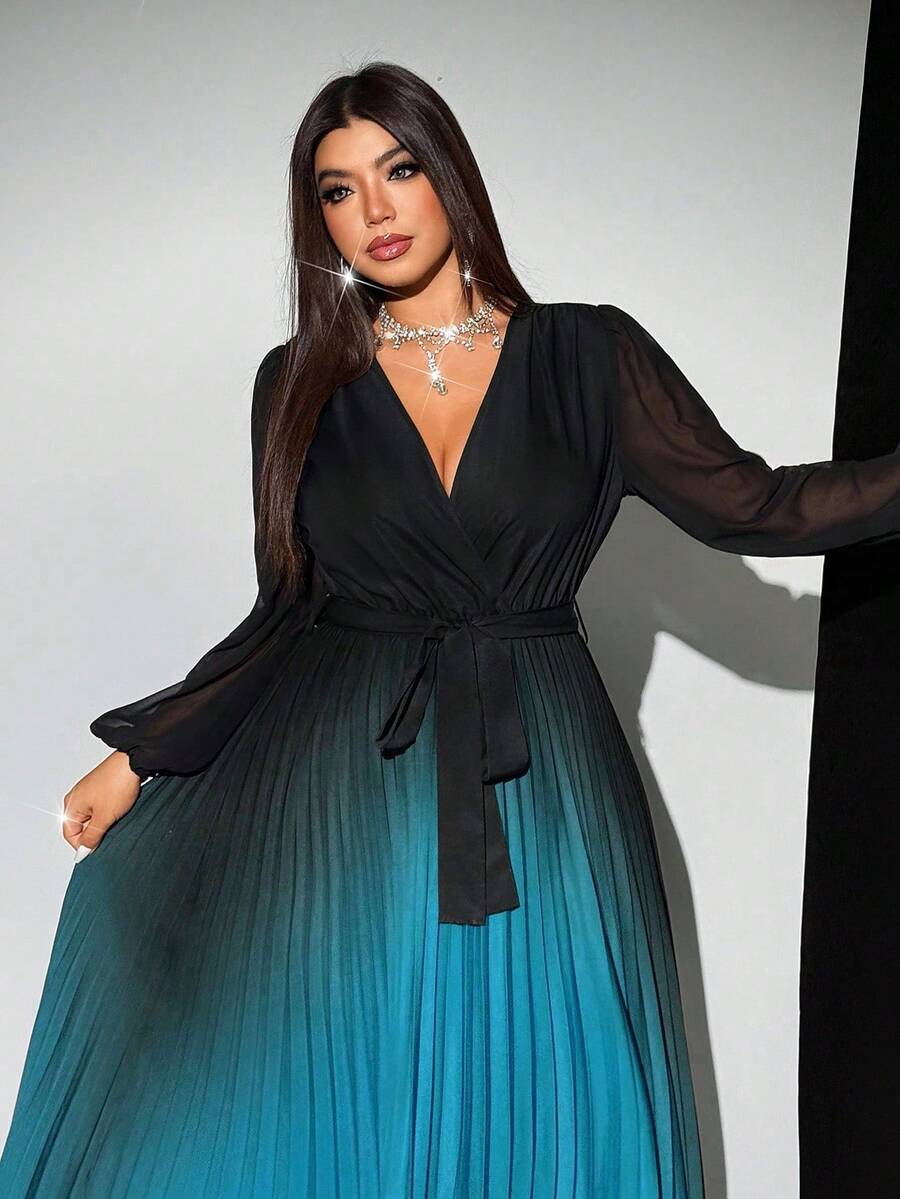 Experience the breathtaking fusion of sunset-inspired heritage and sharp, modern architectural tailoring. This stunning ombre ensemble is meticulously designed for the woman who values a high-fashion, "quiet luxury" approach to event dressing—the ultimate centerpiece for prestigious evening galas, exclusive holiday celebrations, and high-authority social soirées.