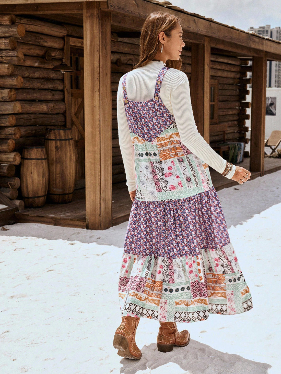 Embrace your free-spirited style with this stunning bohemian maxi dress that's equal parts elegant and effortless. Featuring a charming woven square collar, a gracefully pleated full skirt that moves with you, and adjustable buttons for the perfect fit, this dress is your go-to for everything from weekend adventures to sunset gatherings. Crafted with comfort and flair in mind, it's the kind of piece that makes you feel like the best version of yourself—no matter where the day takes you.