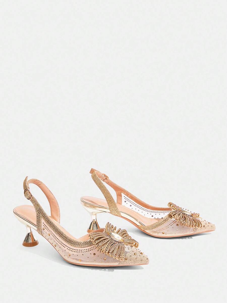 Elevate your Valentine's Day look with these stunning rhinestone high heels that seamlessly transition from romantic dinners to sophisticated evening events. Crafted with meticulous attention to detail, the sparkling rhinestone embellishments catch light beautifully, creating an eye-catching statement piece. The sleek silhouette and elevated heel provide a flattering leg line while the versatile design pairs effortlessly with dresses, skirts, or tailored pants. Perfect for anyone seeking luxury footwear tha