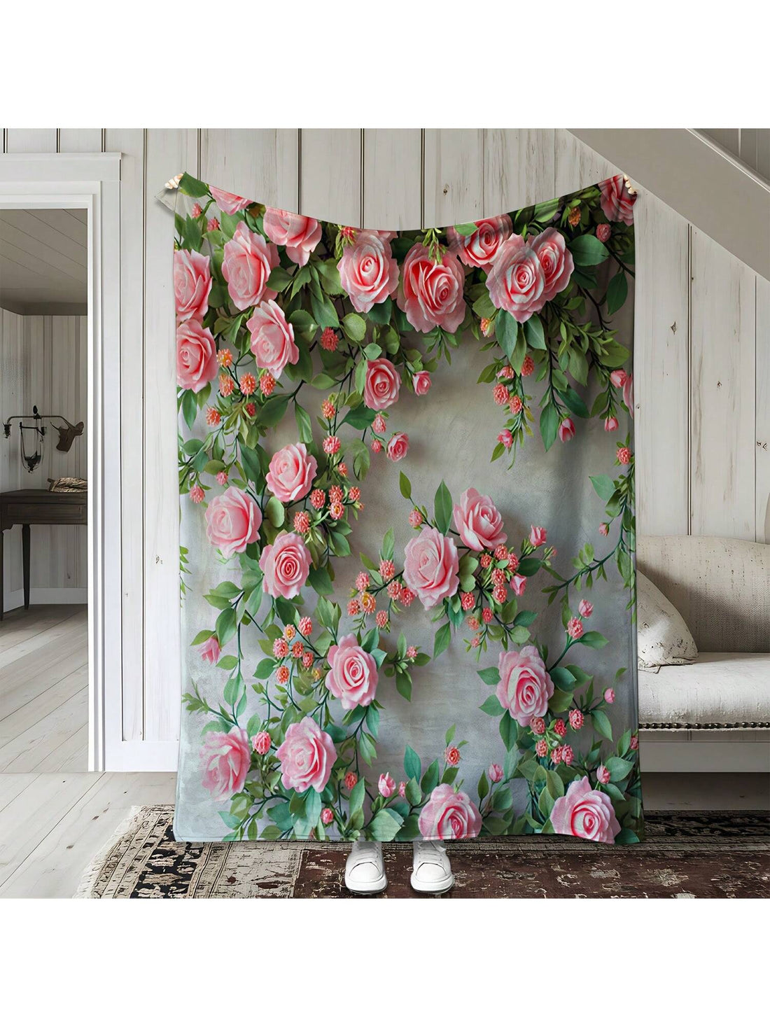 Wrap yourself in charm with our Elegant Vintage Floral Flannel Throw Blanket! Featuring soft pink roses and lively green leaves, this cozy throw adds a touch of whimsy and warmth wherever you go—whether you’re curling up at home, brightening your office, or enjoying the outdoors. Soft, stylish, and irresistibly snug, it’s your new go-to companion for comfort and a splash of vintage flair.