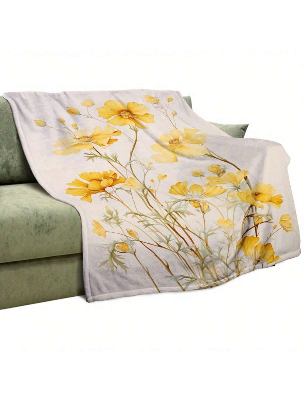 Wrap yourself in cheerful comfort with this Cozy Contemporary Yellow Wildflower Flannel Throw Blanket. Its bright yellow wildflower design adds a splash of sunshine to any room, while the soft flannel keeps you cozy all year round. Perfect for snuggling on chilly nights or as a stylish accent in your living space, this throw also makes a thoughtful, playful gift that brings warmth and joy to every home.