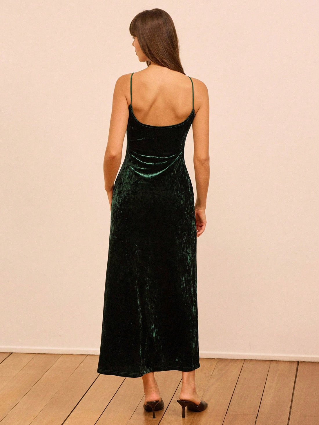 Slip into sophistication with this stunning velvet maxi dress, designed to turn heads at every winter gathering. The luxurious velvet fabric drapes beautifully while the sheer V-neck adds an alluring touch of elegance and dimension. Perfect for holiday parties, evening galas, or any special occasion where you want to feel absolutely fabulous. The flowing maxi silhouette flatters every figure and moves with graceful ease. Whether you're dancing the night away or making a grand entrance, this dress delivers t