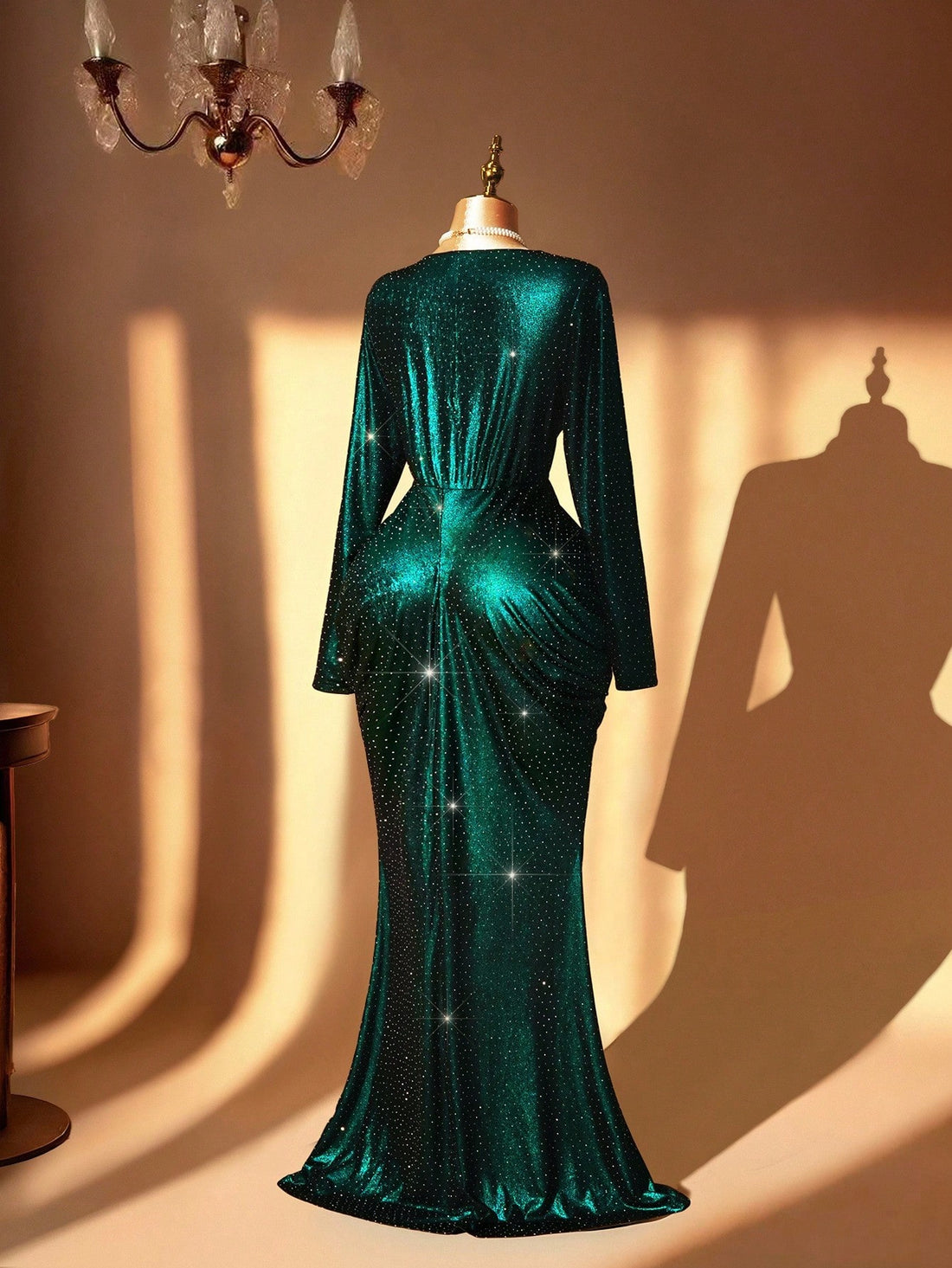 Slip into sophistication with this stunning plus-size mermaid maxi dress that's equal parts glamorous and fun. The intricate lace patchwork detailing adds texture and visual interest, while the bodycon silhouette flatters your curves beautifully. From evening galas to special celebrations, this dress transitions seamlessly through any occasion. The flowing mermaid hem creates an elegant, show-stopping finish that'll have you feeling like the star you are. Comfort meets style in a dress designed to make you 