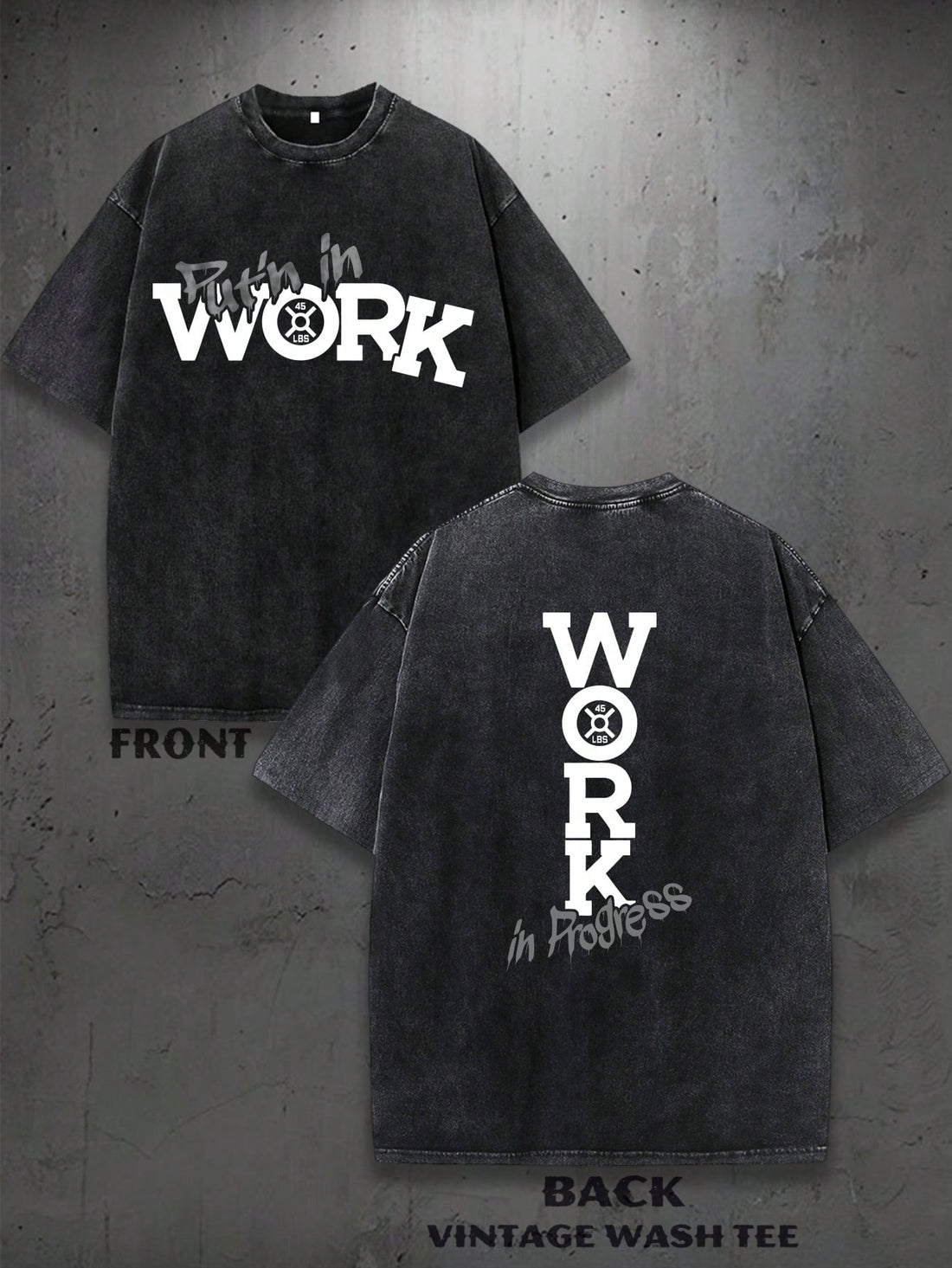 Show off your gym dedication with this Men's Vintage Work-In-Progress Graphic Tee. Designed for fitness lovers who know progress takes time, this tee blends classic style with a cheeky nod to your ongoing gains. Comfortable and casual, it’s your new favorite workout companion and everyday statement piece. Keep pushing, keep improving, and look great doing it!