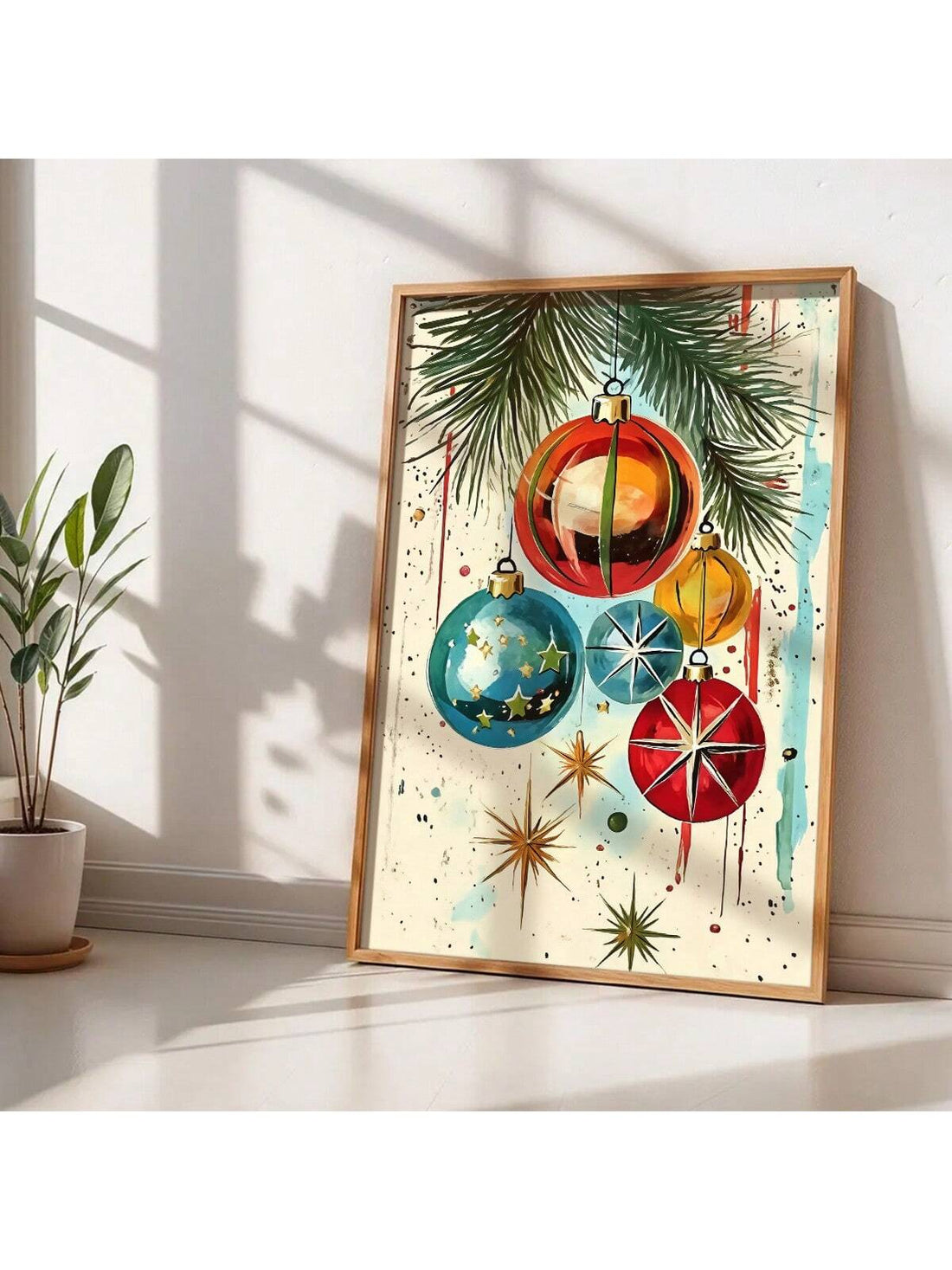 Transform your space into a festive sanctuary with this charming vintage-inspired Christmas canvas art. Perfect for adding nostalgic holiday warmth to any room, this frameless piece blends retro aesthetics with contemporary style. Whether displayed in your living room, bedroom, or entryway, it brings instant seasonal cheer without the fuss of framing. The timeless design captures the magic of classic Christmas vibes while complementing modern décor effortlessly. Celebrate the season in style with wall art t