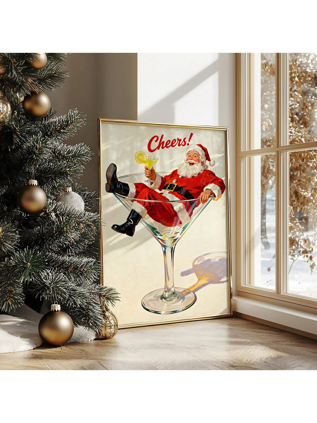 Bring some jolly mischief to your walls with this hilarious retro Santa canvas print! Featuring a charmingly kitschy vintage aesthetic, this festive artwork captures the quirky spirit of classic Christmas décor. Perfect for adding nostalgic humor to living rooms, bedrooms, or holiday gatherings, it's a conversation starter that celebrates the wonderfully weird side of seasonal traditions. Whether you're a retro enthusiast or just love a good laugh during the holidays, this playful Santa will spread smiles a