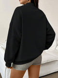 Image 3 - back view of Women's Half-Zip Sweatshirt - Perfect for Graduation, Teaching, and Fall Style