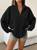 Image 4 - print detail of Women's Half-Zip Sweatshirt - Perfect for Graduation, Teaching, and Fall Style