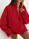 Image 10 - angle view of Women's Half-Zip Sweatshirt - Perfect for Graduation, Teaching, and Fall Style