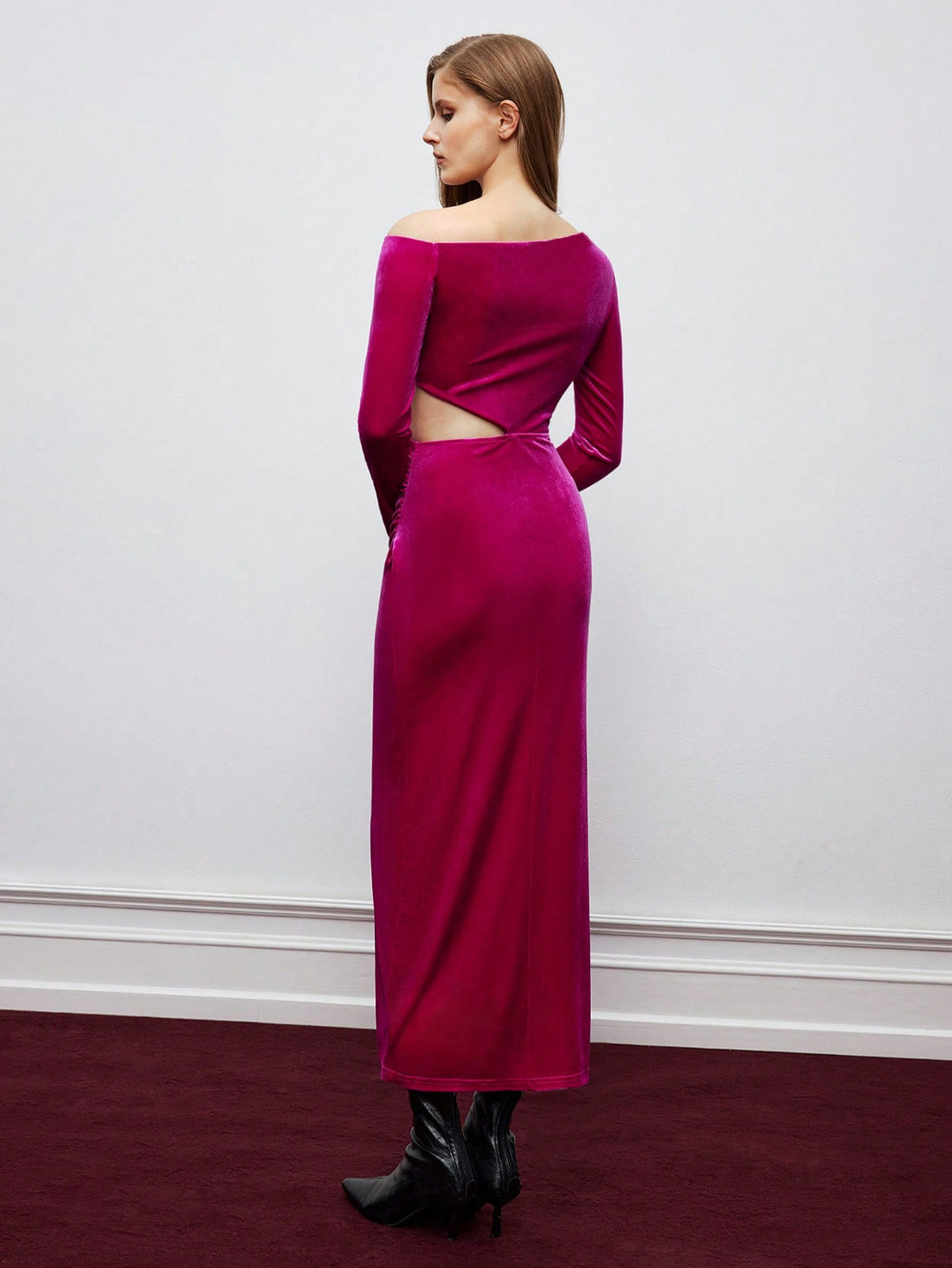 Turn heads effortlessly in this chic long sleeve off-shoulder bodycon dress. The playful ruched detailing adds texture and flair, while the off-shoulder design keeps things flirty and fresh. Perfect for trendy outings, it hugs your curves to highlight your silhouette with confidence and style. Ready to make every step a statement? This dress has you covered.