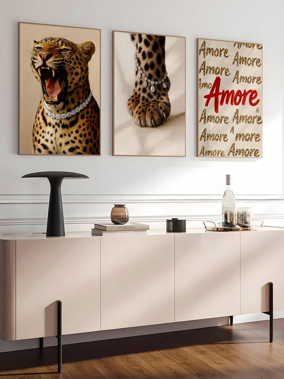 Transform your walls into a gallery of wild sophistication with this stunning 3-piece vintage golden leopard wall art set. Each canvas captures the majestic allure of leopards in rich, retro-inspired hues that blend timeless elegance with a dash of untamed charm. Perfect for adding personality to living rooms, bedrooms, or office spaces, these animal paintings bring warmth and character to any décor style. The golden tones create a luxurious focal point that's both conversation-starting and Instagram-worthy