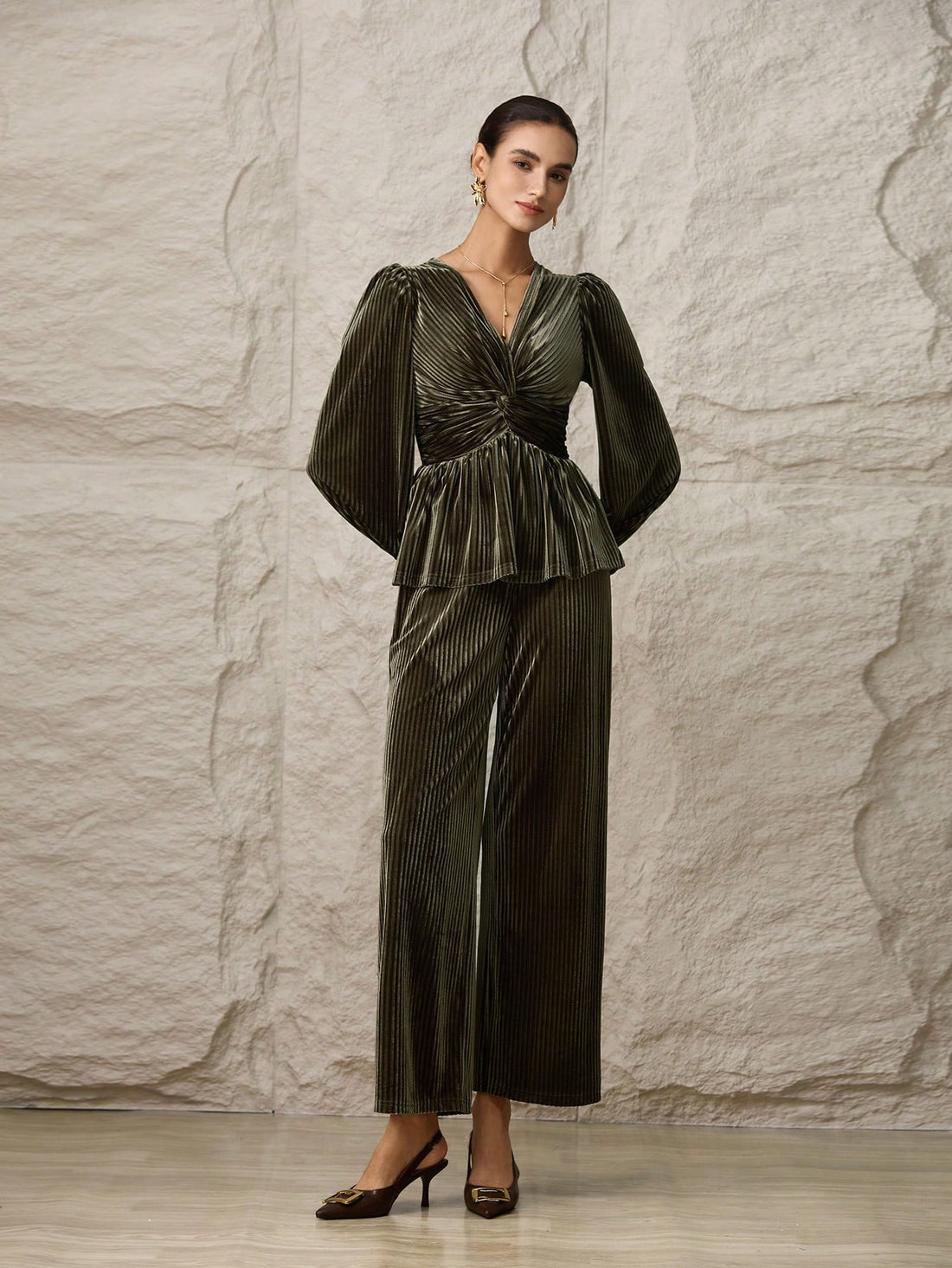 Elevate your everyday wardrobe with this effortlessly chic 2-piece set! The twist front long sleeve top adds a flirty, modern touch to your casual rotation, while the coordinating pants deliver comfort without compromising style. Perfect for those days when you want to look put-together without overthinking it. Mix, match, or wear together—this dynamic duo works hard so you don't have to. Casual never looked this good!