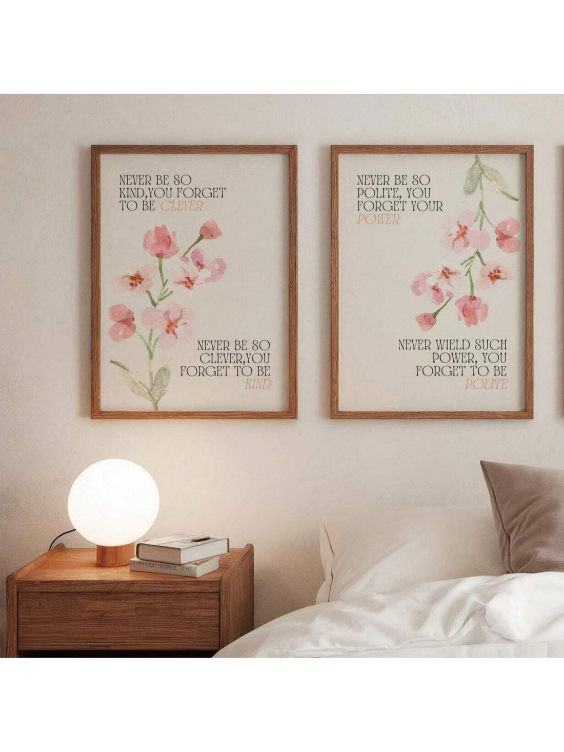 Transform your space with this charming frameless floral lyric wall art set! Each poster features beautiful botanical designs paired with uplifting quotes that spark joy and motivation. Perfect for creating an aesthetic bedroom sanctuary or adding personality to your dorm room, these minimalist pieces work beautifully on any wall without frames. Mix and match them to build your own gallery wall, or display individually for a subtle pop of inspiration. Easy to hang, endlessly versatile, and totally Instagram