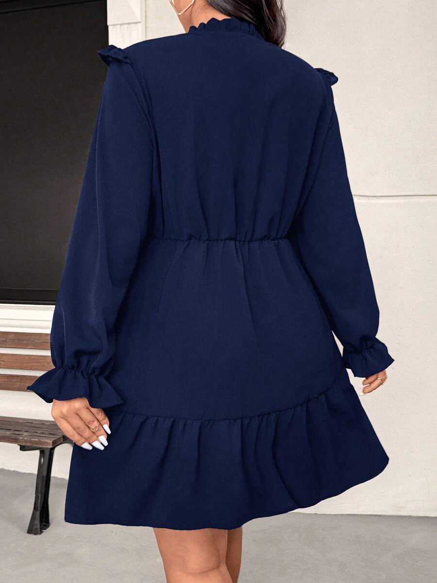 Elevate your wardrobe with this fabulous plus-size A-line dress that's equal parts chic and comfortable. The eye-catching geometric print adds personality to any occasion, while the flattering A-line silhouette celebrates your curves beautifully. Long sleeves provide versatile coverage, making it perfect for layering or wearing solo. Whether you're heading to brunch, the office, or a night out, this dress delivers style without compromise. Dress it up with heels or keep it casual with sneakers—either way, y