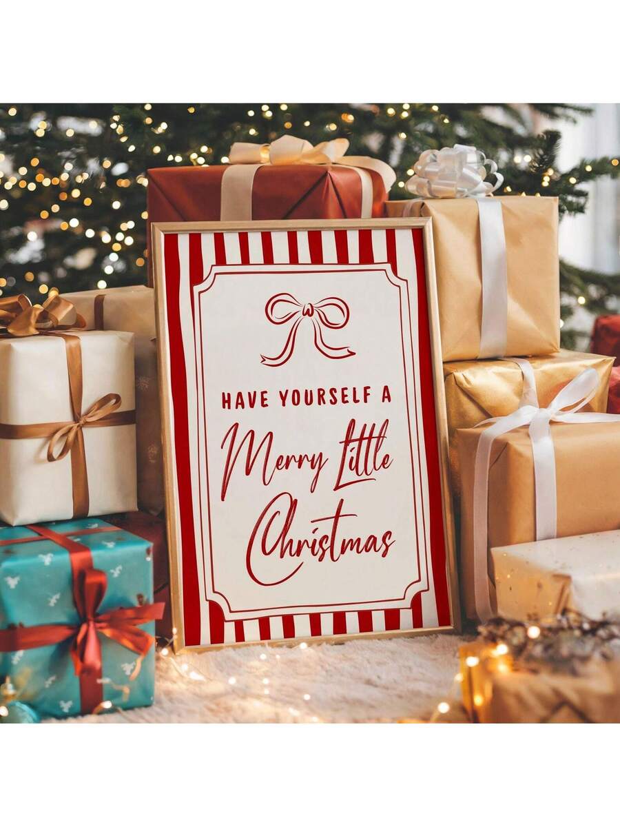 Bring festive cheer to any room with this delightful frameless vintage Christmas wall art! Perfect for spreading holiday magic throughout your home, this whimsical piece captures the nostalgic warmth of classic yuletide celebrations. Its charming design works beautifully as standalone decor or makes a thoughtful gift for Christmas lovers. Easy to display and instantly festive, it's the perfect way to add personality and seasonal spirit to your walls without the fuss of framing. Celebrate the season in style