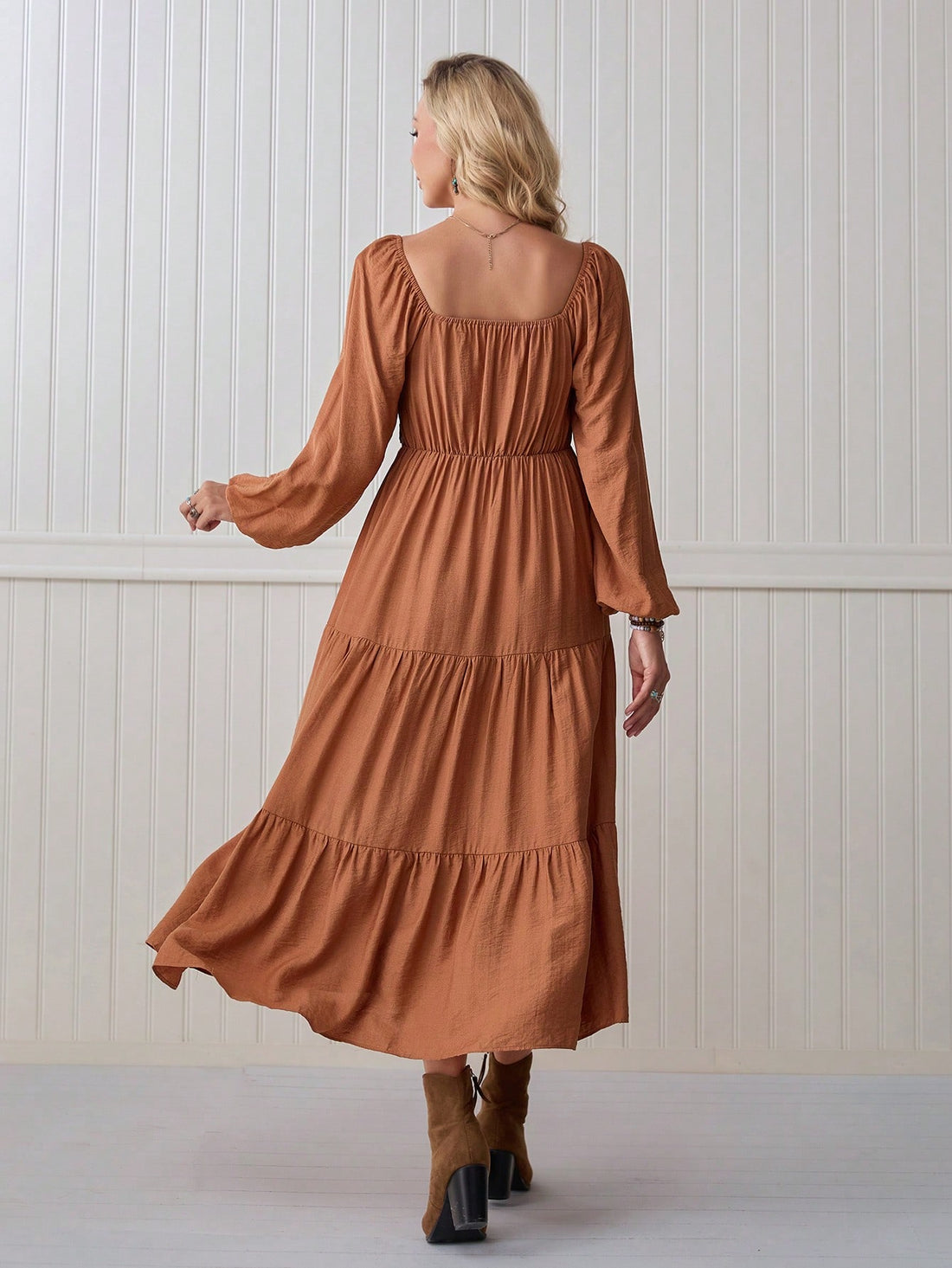 Embrace your free-spirited side in this enchanting vintage bohemian maxi dress! Featuring a charming square collar and intricate floral crochet patchwork, this dress effortlessly transitions from beachside getaways to everyday adventures. The flowing silhouette and boho-inspired details create an effortlessly chic look that celebrates individuality and comfort. Perfect for those who love making a statement with their style, this versatile piece pairs beautifully with sandals for casual outings or dressy acc