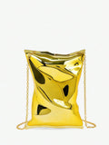 Gold party clutch bag - view 2