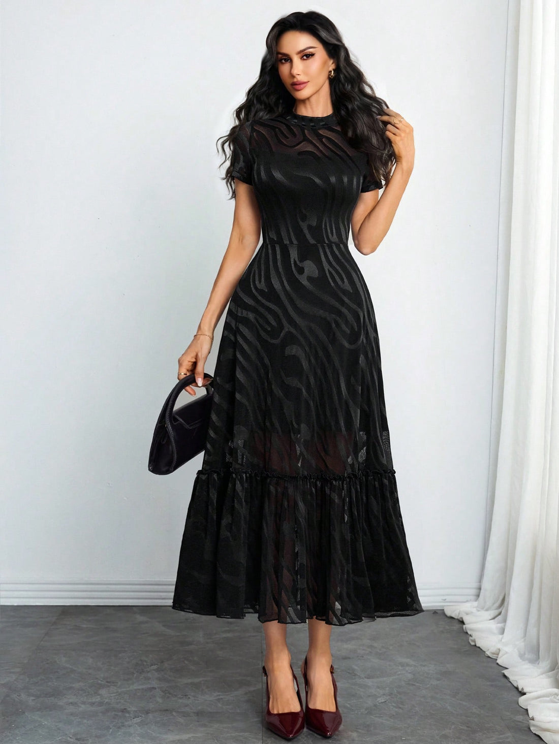 Embrace your inner goth goddess with this stunning double-layer lace rose skirt dress! Featuring delicate lace detailing and a romantic rose silhouette, this versatile piece transitions effortlessly from everyday commutes to date nights and vacation adventures. The layered design adds dimension and movement, while the gothic aesthetic brings an edgy-chic vibe to any outfit. Perfect for those who love making a bold fashion statement with elegance and attitude. Dress it up or down—this beauty does it all!
