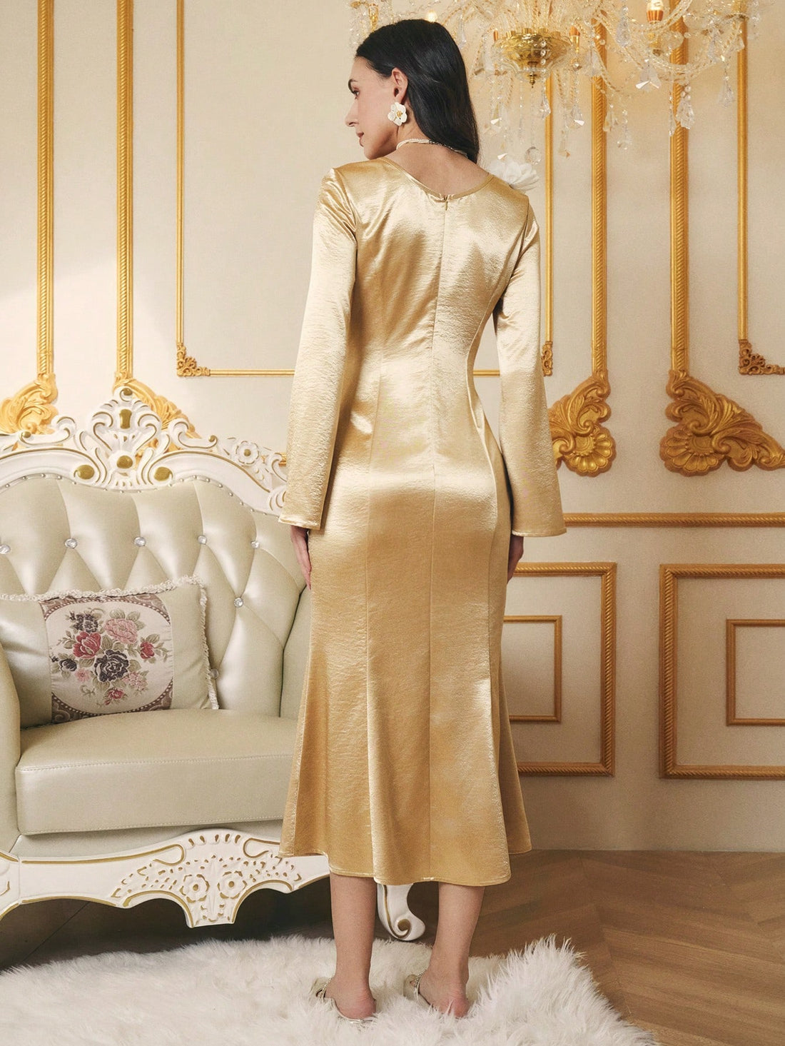 Slip into pure elegance with this stunning 3D floral satin long dress! Featuring dimensional floral embellishments that catch the light beautifully, this gown transforms you into the star of any winter celebration. The luxurious satin fabric drapes gracefully, creating a silhouette that's both sophisticated and show-stopping. Whether you're dancing at a holiday party, walking down the aisle, or making a grand entrance at a special event, this dress delivers that "wow" moment. Perfect for anyone who wants to