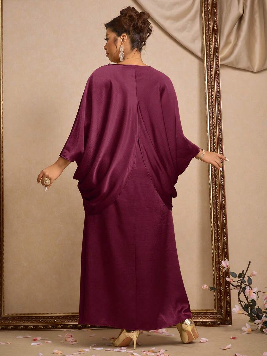 Exude Opulent Sophistication in Our Plus Size Glamorous Satin 2-Piece Set!

Experience the breathtaking fusion of classic Hollywood luster and sharp, modern silhouette tailoring. This stunning Deep V-Neck blouse and mermaid hem set is meticulously designed for the woman who values a high-fashion, "quiet luxury" approach to formal dressing—the ultimate centerpiece for prestigious evening galas, creative black-tie events, and high-authority social gatherings.

Iconic Liquid Satin Artistry: Featuring a masterf
