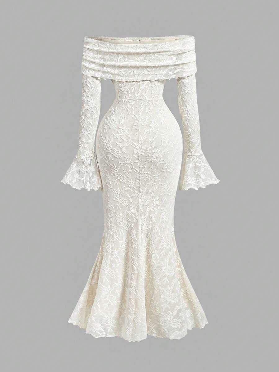 Turn heads at your next celebration in this sophisticated off-shoulder bodycon dress. The flattering silhouette hugs your curves while the front tie detail adds an elegant focal point and adjustable fit. Crafted for versatility, this dress transitions seamlessly from New Year's Eve glamour to Valentine's Day romance. The off-shoulder neckline creates a chic, modern look that's both timeless and on-trend. Whether you're dancing at a party or enjoying an intimate dinner, this dress delivers confidence and sty