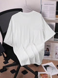 Image 4 - print detail of Summer Street Style Abstract Graphic Print Short Sleeve T-Shirt