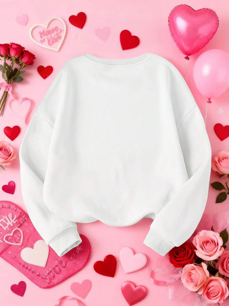 Make a statement with this effortless crew neck sweatshirt featuring bold letter print detailing. The relaxed, loose-fit silhouette drapes beautifully for all-day comfort, while long sleeves keep you cozy through any season. Perfect for casual outings, lazy weekends, or whenever you want to look put-together without trying too hard. Layer it over basics or wear solo—this versatile piece is your new go-to for laid-back style that doesn't compromise on personality.