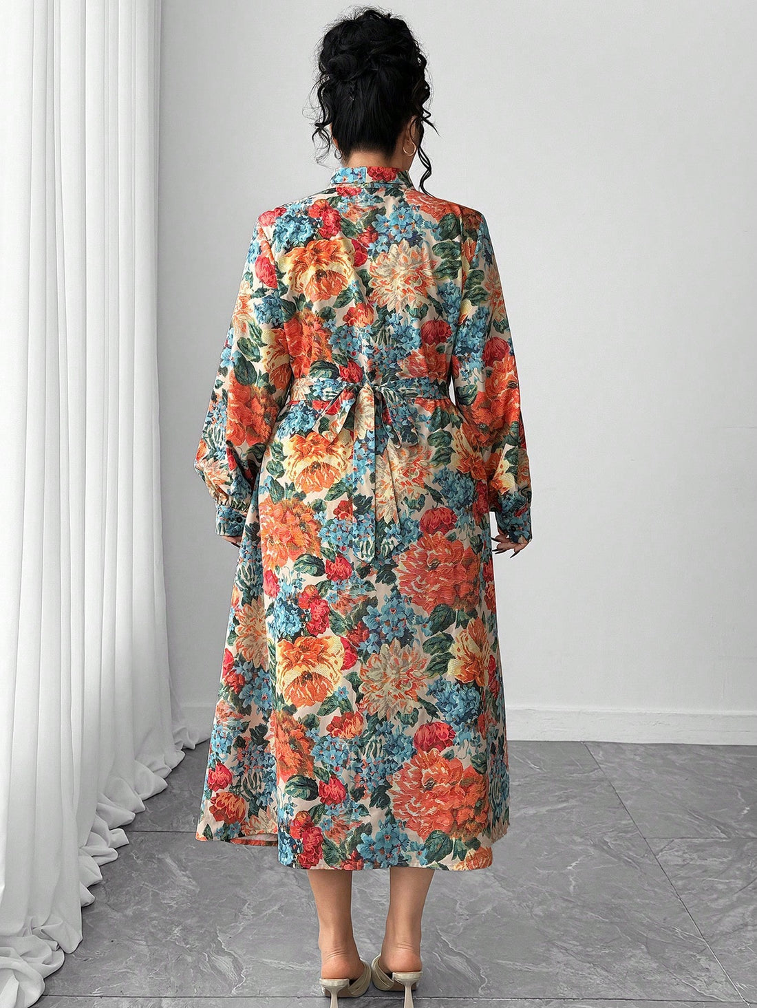 Embrace the season in style with this charming plus-size woven dress that effortlessly blends comfort with flair. Featuring a vibrant printed design, it's the perfect piece for those days when you want to look put-together without trying too hard. The breathable woven fabric moves beautifully with you, while the relaxed silhouette celebrates your curves with confidence. Whether you're heading to brunch, running errands, or meeting friends, this dress delivers that coveted "I woke up like this" vibe. Layer i