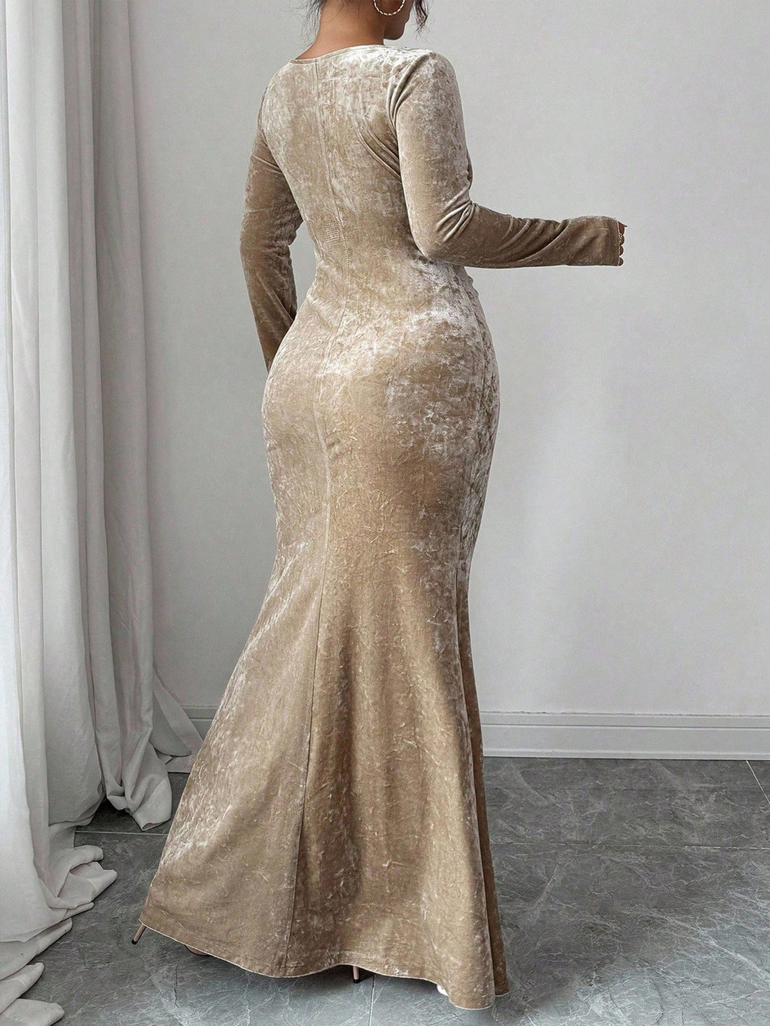 Make a statement in this sumptuous velvet cocktail dress designed for curves and celebrations. Luxurious pearl embellishments catch the light as you move, adding just the right touch of glamour without trying too hard. The rich fabric drapes beautifully, creating a silhouette that feels both sophisticated and undeniably fun. Perfect for weddings, holiday galas, or any occasion calling for a little extra sparkle. Slip into confidence and let your personality shine through.