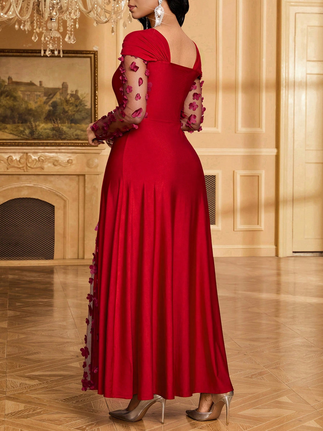 Slip into sophistication with this stunning red mesh dress that's ready to turn heads at your next celebration. The long sleeves offer elegant coverage while the sheer mesh fabric creates an alluring, modern silhouette. Playful twist detailing adds dimension and visual interest, making this piece feel fresh and fashion-forward. Whether you're ringing in the New Year, celebrating the holidays, or expressing love on Valentine's Day, this versatile dress transitions beautifully from festive gatherings to roman