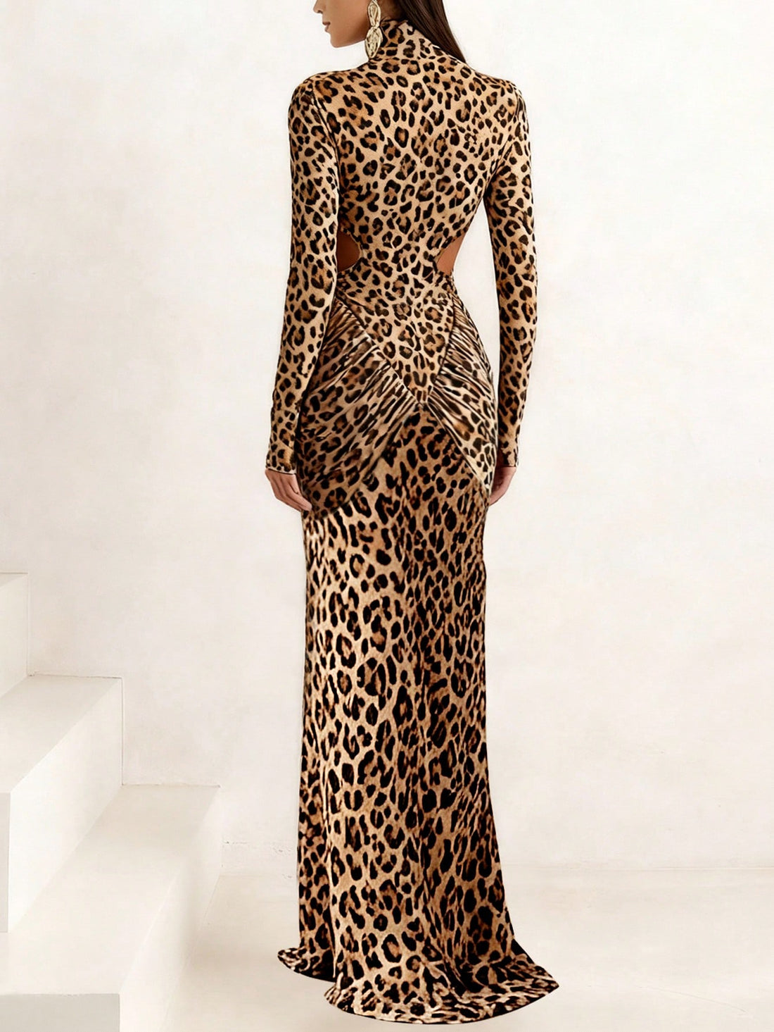Unleash your wild side this holiday season with our stunning leopard print turtleneck dress! This chic piece combines timeless animal print with a cozy, fitted turtleneck for an effortlessly sophisticated look. Whether you're heading to a Christmas cocktail party or ringing in the New Year, this dress delivers instant glamour with minimal effort. The flattering silhouette hugs in all the right places, while the bold leopard pattern makes a statement without screaming for attention. Dress it up with heels an