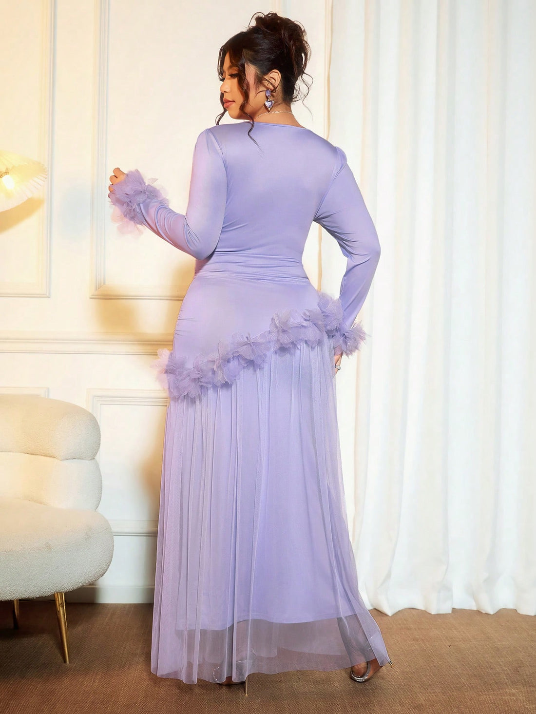 Twirl into spring with this stunning purple floral lace dress that's as fabulous as you are! Designed for the modern woman who refuses to compromise on style, this elegant piece features delicate lace detailing and a flattering silhouette that celebrates your curves. Whether you're attending a wedding, jetting off on an adventure, or simply elevating your everyday look, this versatile dress delivers effortless sophistication. The rich purple hue pairs beautifully with any accessory, while the romantic flora